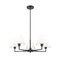 Z-Lite Leila Chandelier, 5-Light, 34 In.W x 10.75 In.H, Matte Black/White Linen 744-34R-MB - alternate 2